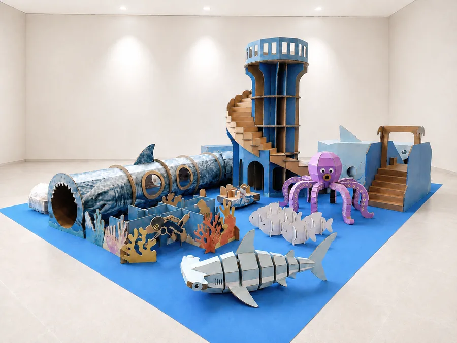 強化段ボール展示什器制作